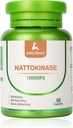 Nattokinase Kosttilskud 180, 000FU Hele flaske 60 kapsler, 6, 000FU 2 kapsler Daglige kosttilskud Systemiske enzymer Vegetarisk venligt for cardiovaskulær og kredsløbsstøtte