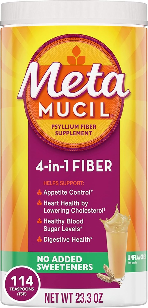 Metamucil Glat Texture Sugar- Free Unflavored 114 Hver (OLD)