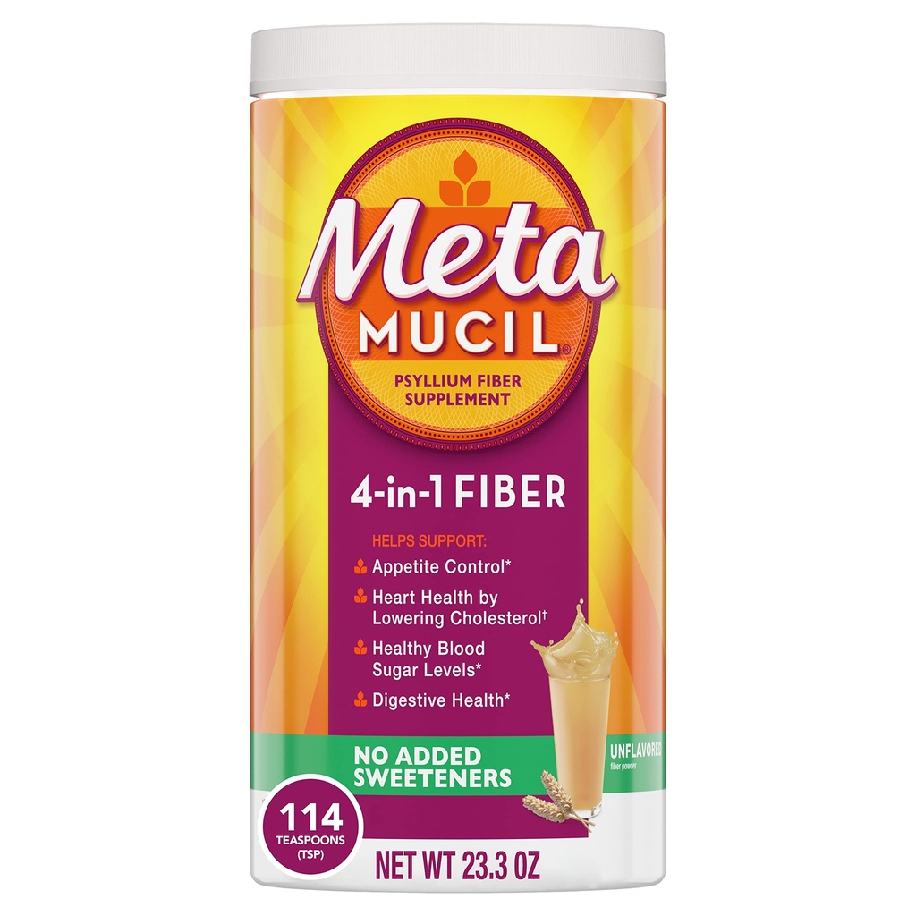 Metamucil Glat Texture Sugar- Free Unflavored 114 Hver (OLD)