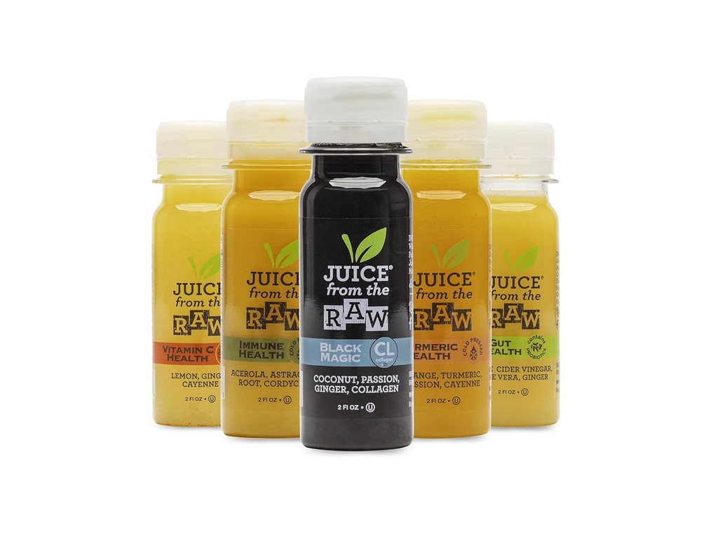 8-Day Boosting Plan af Juice Fra RAW ® - Skud til dit immunsystem / tabe vægt hurtigt / være sund / afgiv din krop / 100% Raw Cold- Pressed Juices (40 alt 2 oz. Skud)