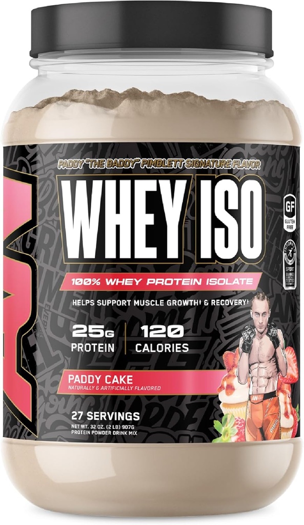 Alle sorte alt 25g Whey Protein Powder • 124; Paddy Strawberry Smørkage • 124; 27 Servering • 124; Whey Protein Isolate • 124; Lave Carbs & Low Sugar • 124; MCT