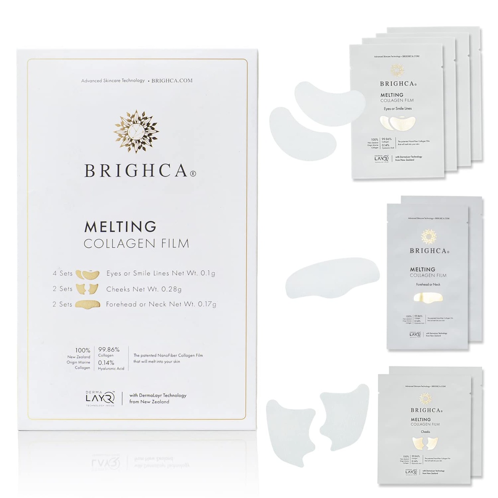 Melting Collagen Film Refill Pack (8 Pouches) - Part of Brighca’s Melting Collagen Set | Anti-Aging Collagen Skincare Routine