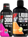 PROSUPPS L- Carnitin 3000 Stimulant Free Liquid Shots (Berry) Amino23 Liquid Collagen Shots (Citrus Punch) Bundle