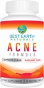 Bedste Jord Naturals Clear Skin Acne Support Kapsler - til støtte sund hud - 30 dages forsyning