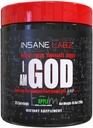 Insane Labz I am God Pre Workout, High Stim Pre Workout Powder Loaded with Creatine and DMAE Bitartrate Fueled by AMPiberry, Energy Focus Endurance Muscle Growth,25 Srvgs, Apple