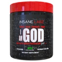Insane Labz Jeg er Gud Pre Workout, High Stim Pre Workout Powder læsset med Creatin og DMAE bitartrate fueled by AMPiberry, Energy Focus Endurance Muscle Growth, 25 Srvgs, Apple