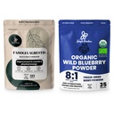 Jungle Powders Herres Sundhed & Vitality Bundle: 5oz Fadogia Agrestis Extract Powder for Drive & Passion + 5oz USDA Certified Organic Wild Blueberry Powder for Enhanced Wellness in Smoothies & Baging!