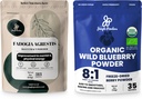 Jungle Powders Herres Sundhed & Vitality Bundle: 5oz Fadogia Agrestis Extract Powder for Drive & Passion + 5oz USDA Certified Organic Wild Blueberry Powder for Enhanced Wellness in Smoothies & Baging!