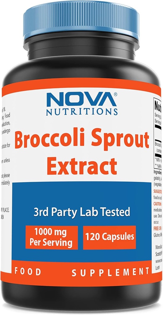 Broccoli Sprout Extract 1000 mg 120 Capsules by Nova Nutritions