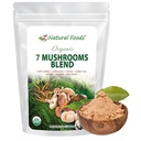 Z Natural Foods Organic 7 Sacred Mushrooms Blend - Mushroom Powder - Lion’s Mane, Cordyceps, Chaga, Red Reishi, Shiitake, Maitake & Turkey Tail Extract for Coffee, Smoothies, 7 oz