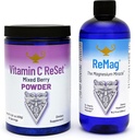 RnA ReSet ReMag & C-vitamin Reset Bundle - Liquid Magnesium Supplement (16.2 Fl Oz) & Berry- Smaget C-vitamin Powder (14.81 Oz)
