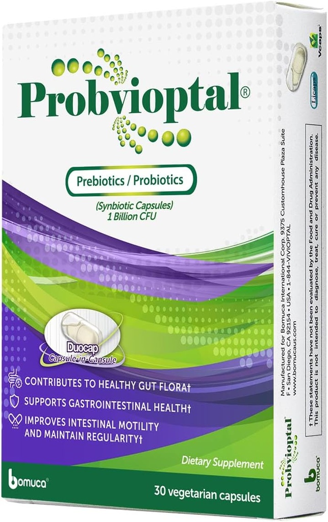 Sandsynlighed, 30 kapsler (330 Enheder), Probiotika & Prebiotika, Duocap, 1 Billion CFU, Gluten Free