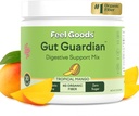 Mærk varer Gut Guardian, Organic Fiber, Probiotic & Prebiotic Powder, Sugar Free, Urter til Bloat, Gut Health Support, fordøjelsessygdomme for mænd og kvinder, Ikke GMO, Vegan, Tropical Mango, 30CT