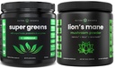 NutraChamps Super Green Unflavored & Lions Mane Powder. Grønne & adaptogen bundle