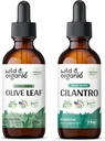 Wild & Organic Olive Leaf Tinktur 2 fl oz & Cilantro Tinktur 2 fl oz