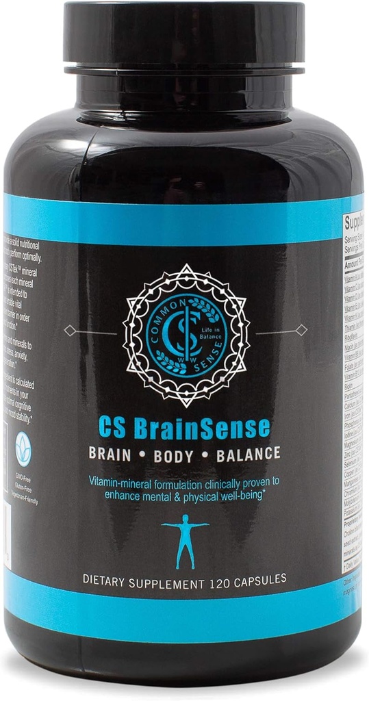 BrainSense Mood Stabilizer & Brain Supplement - Enhance Mood, Mental Clarity, Neuro Booster & Cellular Health - Nootrope Kosttilskud & Mikronutrients for Brain Fog af AdvoSenseWW, 120 Kapsler