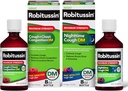 Robitussin DM Max Cough Plus Chest Congestion og Robitussin Maximum Strength Nighttime Cough DM, Voksen Formula - 2 x 8 Fl Oz flasker