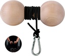 Wooden Wrist Roller og Forarm Strengthener, Grip Strength Trainer, Arm Blaster Øvelse, Strength Trainer For Fingers og Krist.