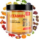 Vitamin B2 Gummier, Vitamin B2 Riboflavin Gummies 400mg, Migræne Relief & Hovedpine Relief Riboflavin Vitamin B2 Gummies, Soy & Gluten- Free, 90 Vitamin Gummies for børn og voksne