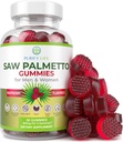 Vegan Saw Palmetto for kvinder & mænd - Potent Saw Palmetto ekstrakt, Prostata Kosttilskud til mænd, DHT Blocker for kvinder hårvækst, Hormonal Balance Gummies, PCOS hårtab, DHT Blocker, Gluten- Free