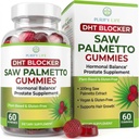 Vegan Saw Palmetto for kvinder & mænd - Potent Saw Palmetto ekstrakt, Prostata Kosttilskud til mænd, DHT Blocker for kvinder hårvækst, Hormonal Balance Gummies, PCOS hårtab, DHT Blocker, Gluten- Free