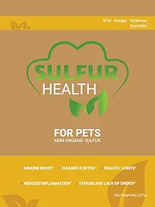 Organic Pet Sulfur - 99.9% Pure MSM Supplement for Kæledyr - Lab- Testet og Certificeret Pet MSM