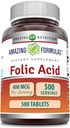 Amazing formulas folinsyre (vitamin B9) 400 mcg