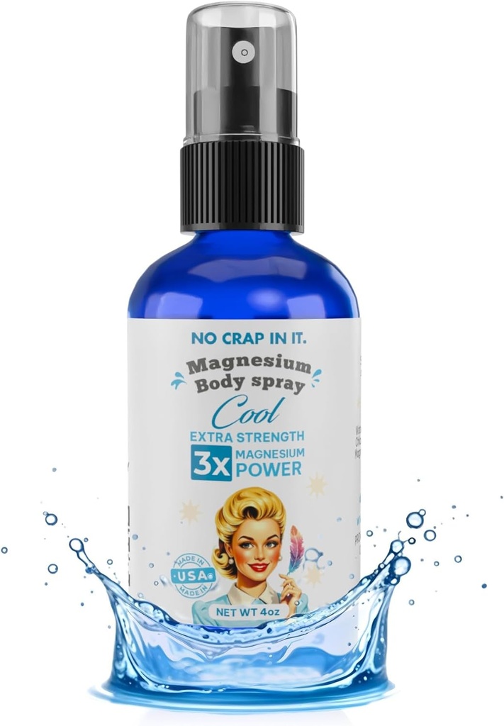 No crap in it Magnesium Spray, Triple Action! - Din måde at wellness Note 124; Øjeblikkelig Relief med vores unikke Magnesium Glycinate, Citrate, Chloride Blend Spray (Cool)
