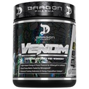 DRAGON PHARMA Venom Extreme Potency Pre- workout, Laser Sharp Focus + Energy, Intense Performance, Proven Ingredienser til forbedret vasodilation & Endurance (40 Serveringer, White Dragon)