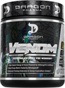 DRAGON PHARMA Venom Extreme Potency Pre-Workout, Laser Sharp Focus + Energy, Intense Performance, Proven Ingredients for Enhanced Vasodilation & Endurance (40 Servings, White Dragon)