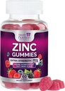 Zink Kosttilskud 50mg Gummies - Max Strength Skin Health & Immunsupport Gummy, Vegan, Non- GMO & Gluten Free - Bedste Zink supplement Antioxidant & Bone Health Chewable Tasty Berry Flavor - 60 Gummies