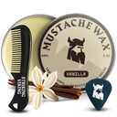 Striking Viking Mustache Wax & Comb Kit - 2 oz, Vanilla - Komplet Mustache Grooming Kit til mænd - Strong-Hold Styling & Wax Strong Hold - Pocket- Sized Præcision & Styling Comb