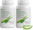 AloeCure Organic Aloe Vera Capsules, 160,000mg Inner Aloe Leaf Ækvivalent per servering, Support Gut, fordøjelsesbesvær, og immunsundhed, Hjælper med at opretholde balanceret Mavesyre, Aloin Free, 30Caps x 2Btl