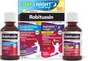 Børns Robitussin DM Dag og nat Hoste Relief Value Pack, Hoste Medicin, Grape / Fruit Punch Flavor - 4 Fl Oz x 2
