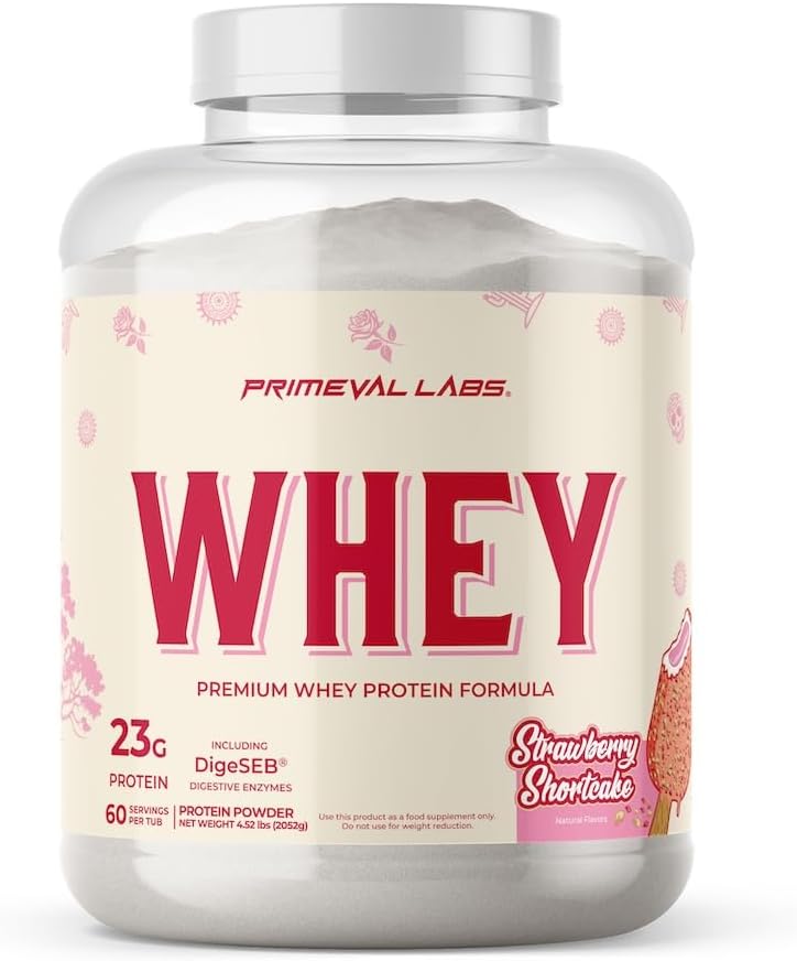 Primeval Labs Pure Whey Protein Koncentrat af 124; Muscle Growth & Recovery