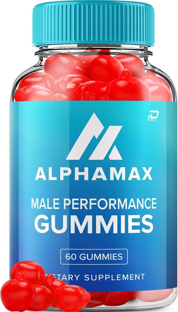 Alpha Max Gummies for Mænd - AlphaMax Mandlige Performance ACV Gummies Apple Cider Vinagar 1000MG, Alfa Max Gummies Anmeldelser, Vitamin B12 (1 pakke - 60 Gummies)