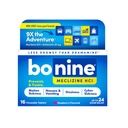 Bonine Non- Drowsy for Motion Sygdom Relief, Sea Sygdom, Bil Sygdom, Kvalme, & Opkastning - Meclizine HCI 25mg, Travel- Sized - 16ct Raspberry Chewable Tablets (Packaging May Vary)