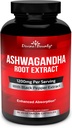 Divine Bounty Organic Ashwagandha kapsler - 1200mg Ashwagandha pulver med sort peber for forbedret absorption - Ashwaganda supplement til Calmness & Mood Support - 90 Veggie kapsler