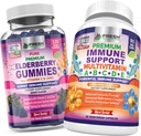 FRESH METHCARE Elderberry Gummies and immun Multivitamin - Bundle