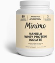 Whey Isolate Protein Powder, Vanilla, Kun 3 Ingredienser, Whey Protein Isolate, Ingen Seed Oliils, Ingen tilsat sukker, Ingen Sucralose, 1,51 lbs