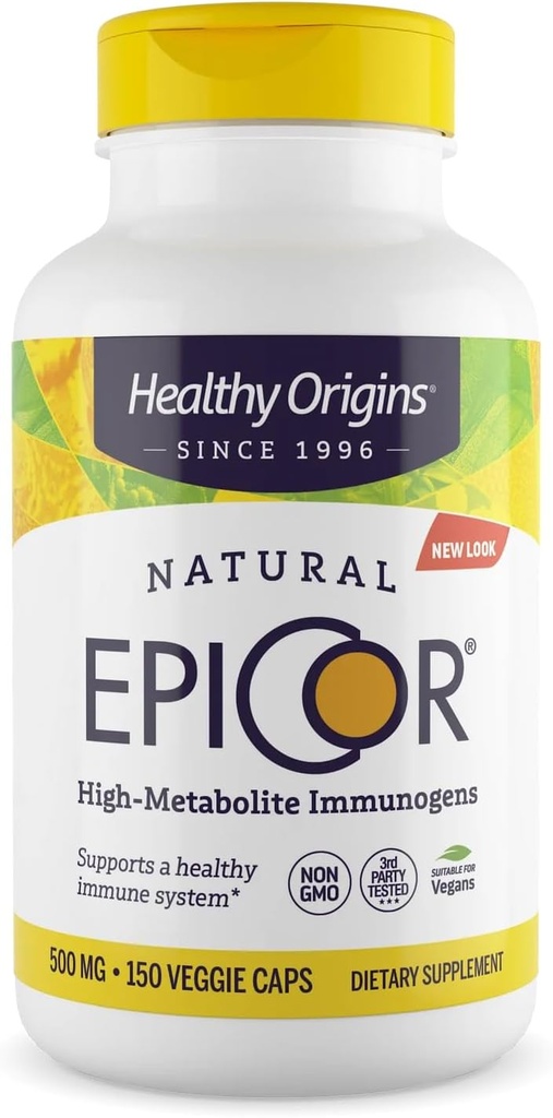 Sunde oprindelser EpiCor 500 mg (immunforsvar, non- GMO, gluten fri), 150 Veggie kapsler