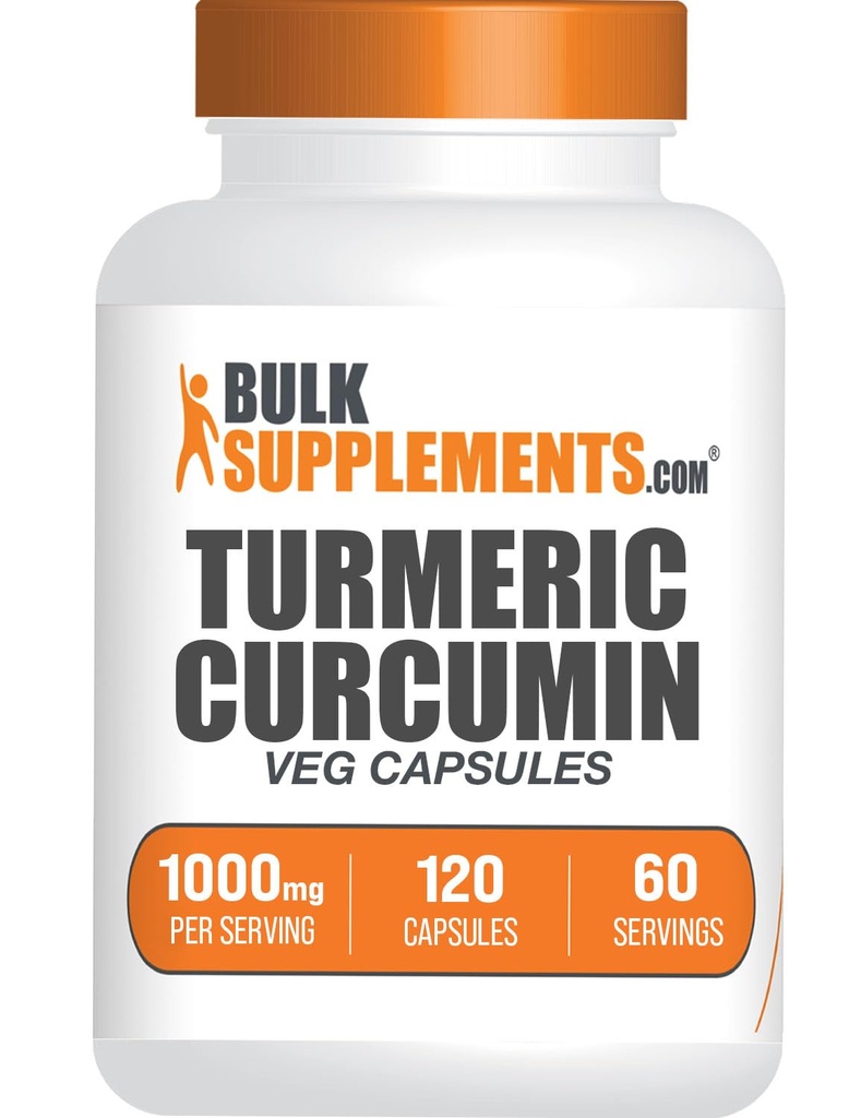 Bulkaddiments.com Gurkemeje Extract Kapsler - Gurkemeje Supplement, Gurkemeje Curcumin Supplement 1000mg - Gluten Free, 120 Veg Kapsler (pakning med 1)
