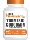 Bulkaddiments.com Gurkemeje Extract Kapsler - Gurkemeje Supplement, Gurkemeje Curcumin Supplement 1000mg - Gluten Free, 120 Veg Kapsler (pakning med 1)