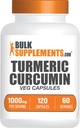 Bulkaddiments.com Gurkemeje Extract Kapsler - Gurkemeje Supplement, Gurkemeje Curcumin Supplement 1000mg - Gluten Free, 120 Veg Kapsler (pakning med 1)