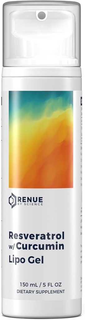 RENUE by Science Curcumin Resveratrol Supplement Note 124; Liposomal Turmerisk og Resveratrol Supplement 124; 150ml Resveratrol wirh Curcumin Gel 125mg Resveratrol & 75mg Curcumin per Serving