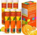Vitamin C Effervescent Tablets C Vitamin C med Zink 1000mg Vitamin Opløsning Tablets C Tabel Vitamina C Efervescente para Adulto Zink og C 6 Pack