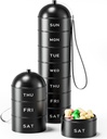 Metal Pill Organizer Weekly - Betife Stackable Vandtæt Travel Pill Box, Portable Aluminium Alloy 7 dag Pill Case, Fugt Bevis BPA Free Pill Container til at holde medicin, vitaminer, kosttilskud