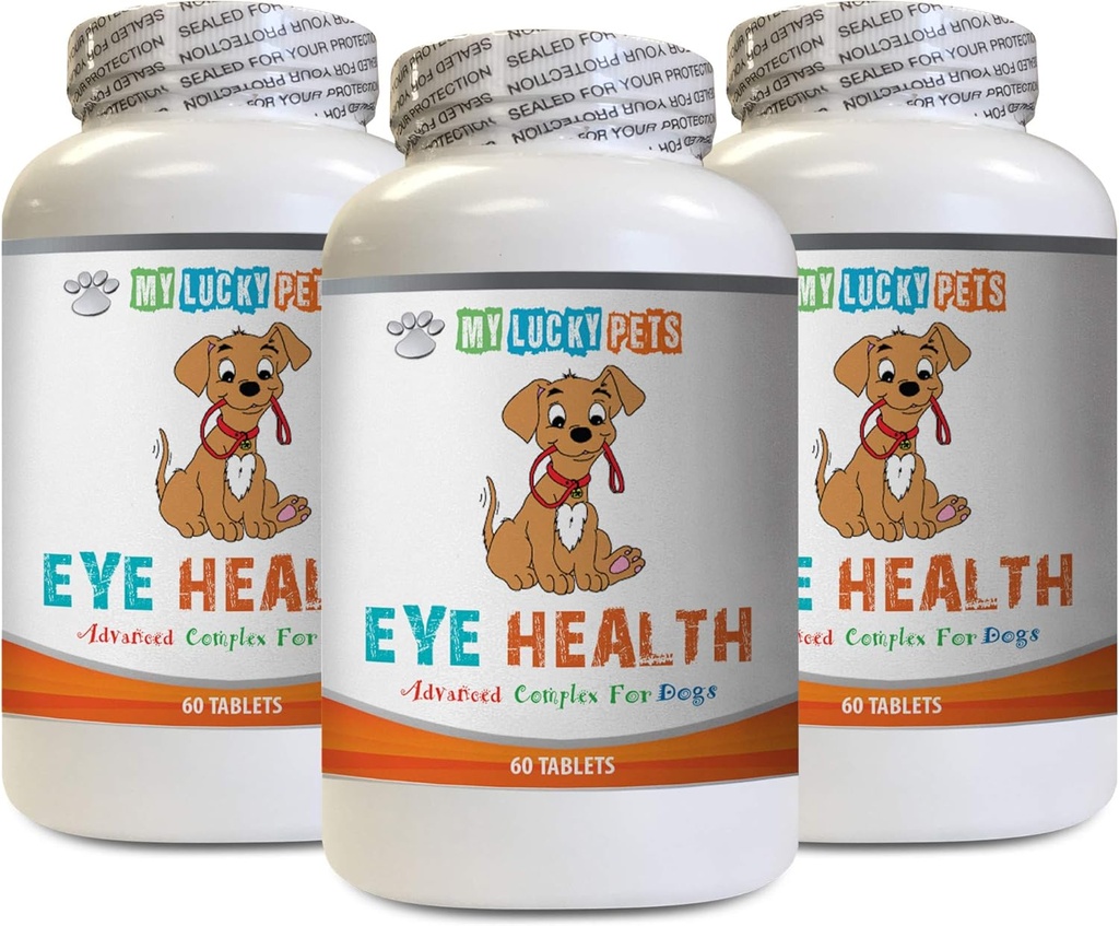 Hundeimmunboost - Hundeøje sundhed - Avanceret formel - Fordele Vision - Immunstøtte - Vitamin d til hunde - 3 flasker (180 Treats)