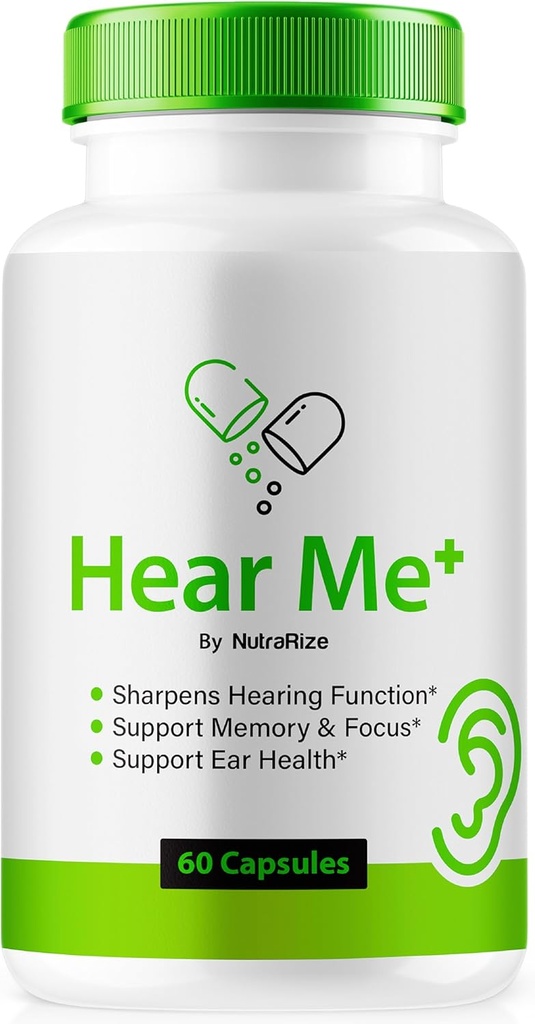Hør mig + kapsler, officielle HearMe + piller, høre mig Plus Øre Formel for en sund hørelse, Premium HearMe Plus for Øre sundhed, Natural Ear Cleaner Support, Hør mig + anmeldelse (60 Kapsler)